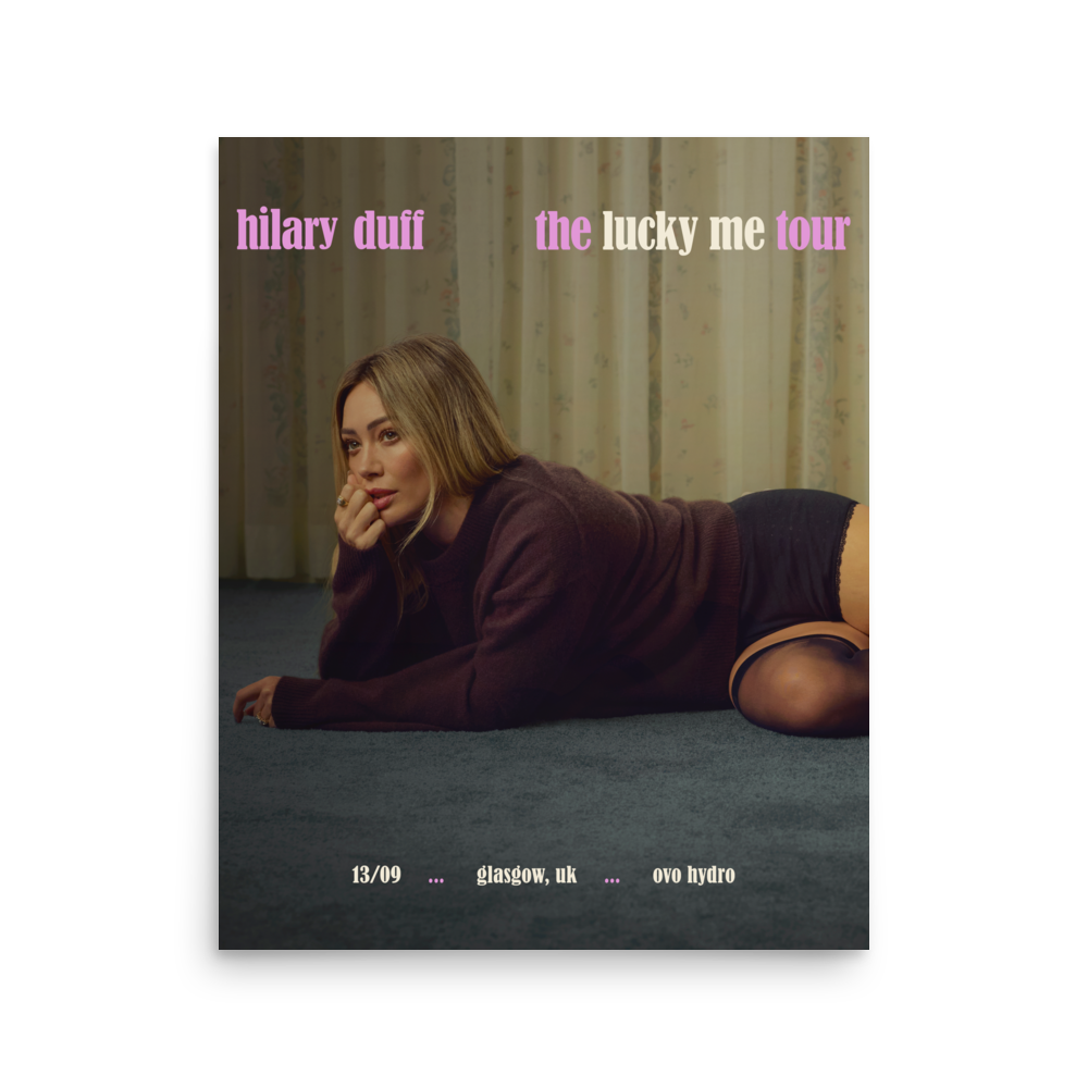 lucky me tour poster - glasgow